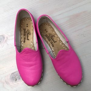 Sabah Turkish Condesa Pink Leather Loafers